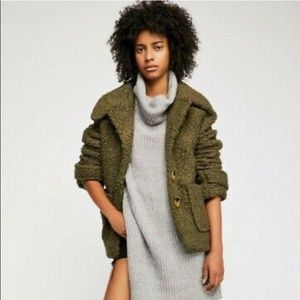 Free People So Soft Cozy Peacoat